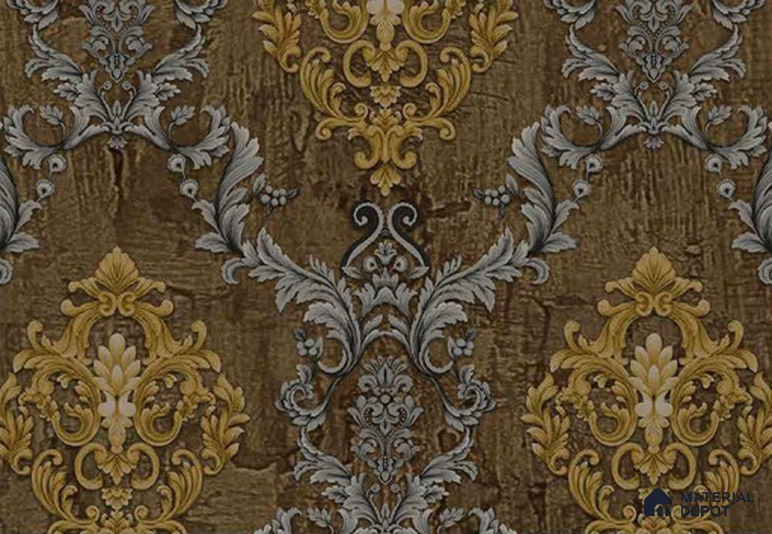 FE504-6 | 10 Meter x 21 Inch PVC Damask Look Wallpaper - 57 Sq. Ft. | Minimum 15% wastage during installation