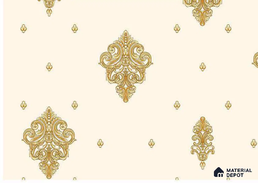 FE507-2 | 10 Meter x 21 Inch PVC Damask Look Wallpaper - 57 Sq. Ft. | Minimum 15% wastage during installation