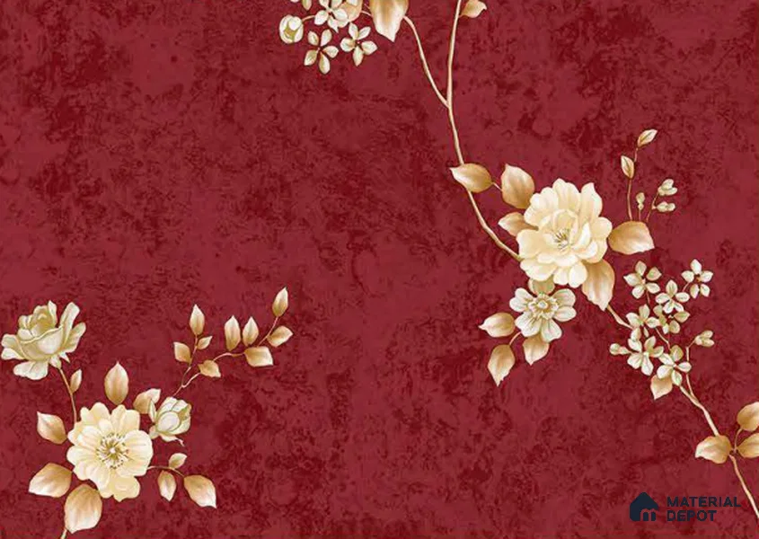 FE508-4 | 10 Meter x 21 Inch PVC Florals Look Wallpaper - 57 Sq. Ft. | Minimum 15% wastage during installation