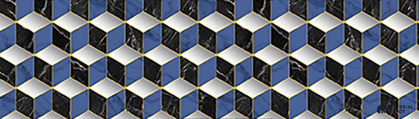FE510-6 | 10 Meter x 21 Inch PVC Geometric Look Wallpaper - 57 Sq. Ft. | Minimum 15% wastage during installation