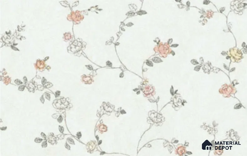 81132-3 | 5 Meter x 42 Inch PVC Florals Look Wallpaper - 57 Sq. Ft. | Minimum 15% wastage during installation
