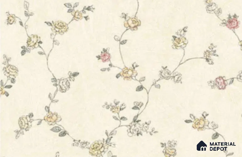 81132-4 | 5 Meter x 42 Inch PVC Florals Look Wallpaper - 57 Sq. Ft. | Minimum 15% wastage during installation