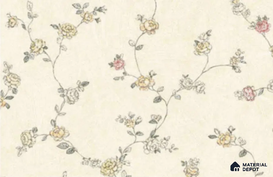 81132-4 | 5 Meter x 42 Inch PVC Florals Look Wallpaper - 57 Sq. Ft. | Minimum 15% wastage during installation