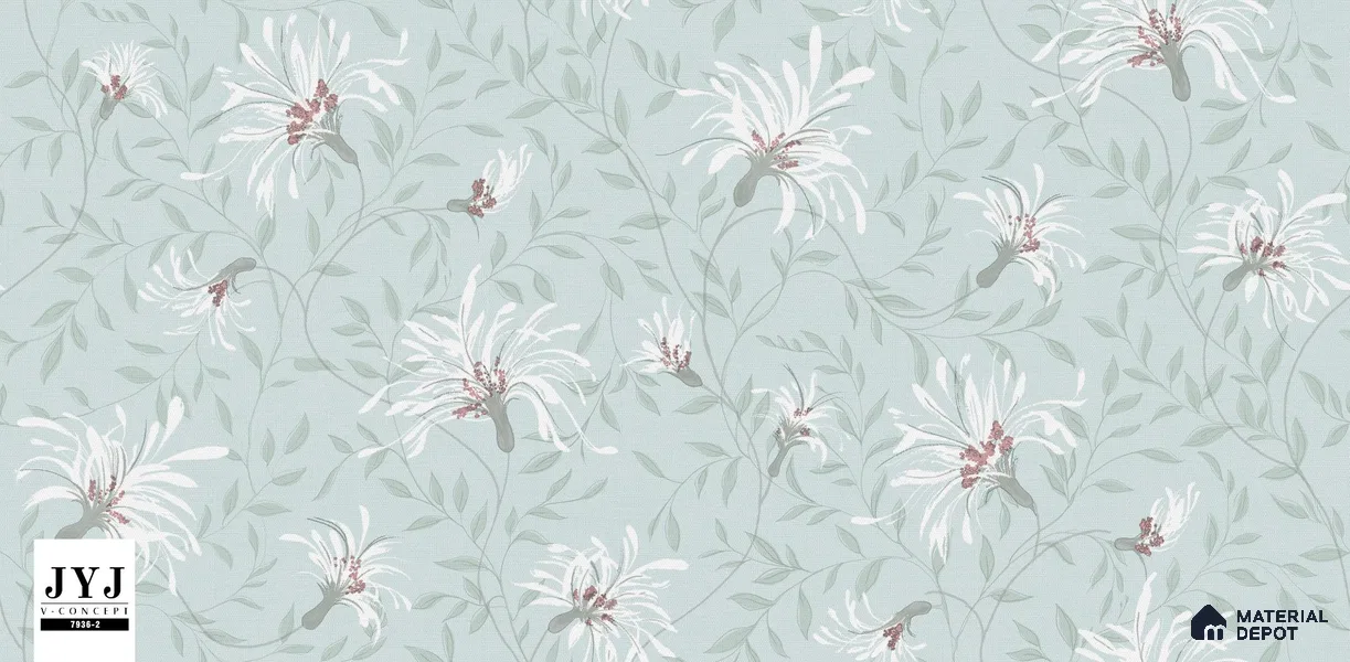 7936-2 | 5 Meter x 42 Inches Florals Look Wallpaper - 57.41 Sq. Ft. | Minimum 15% wastage during installation