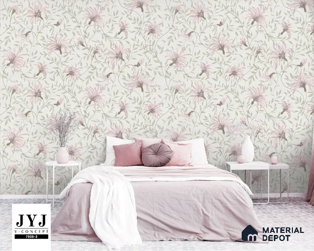 7936-3 | 5 Meter x 42 Inches Florals Look Wallpaper - 57.41 Sq. Ft. | Minimum 15% wastage during installation