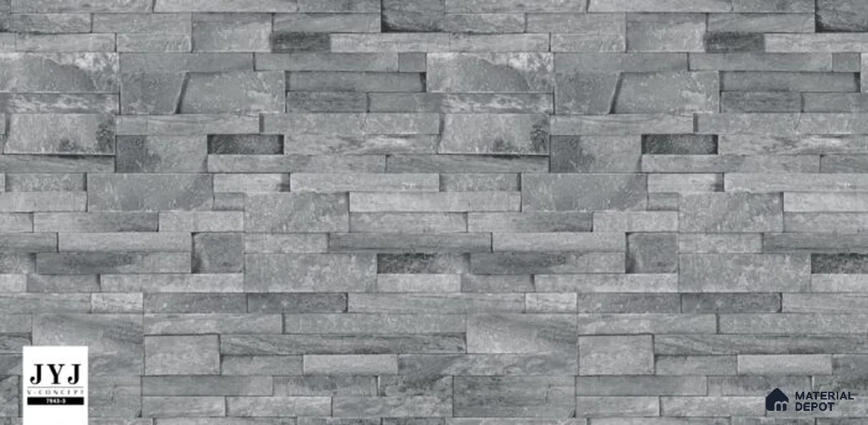 7943-3 | 5 Meter x 42 Inches Brick Look Wallpaper - 57.41 Sq. Ft. | Minimum 15% wastage during installation