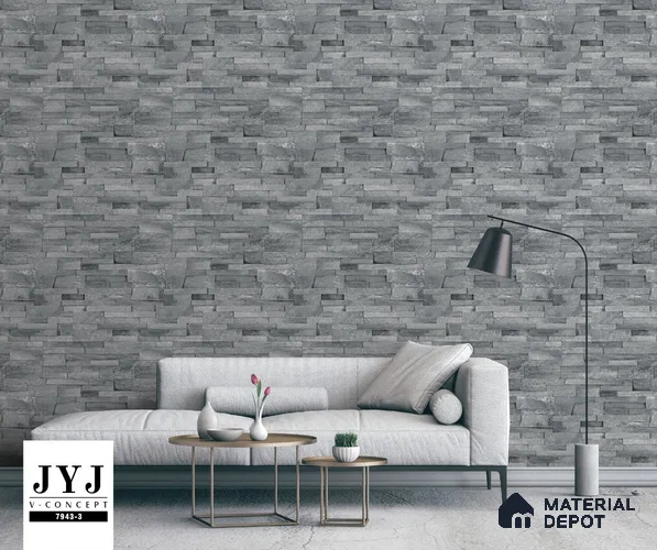 7943-3 | 5 Meter x 42 Inches Brick Look Wallpaper - 57.41 Sq. Ft. | Minimum 15% wastage during installation
