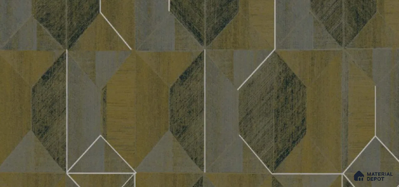 10163 | 10 Meter x 21 Inch Non Woven Geometric Look Wallpaper - 57 Sq. Ft. | Minimum 15% wastage during installation