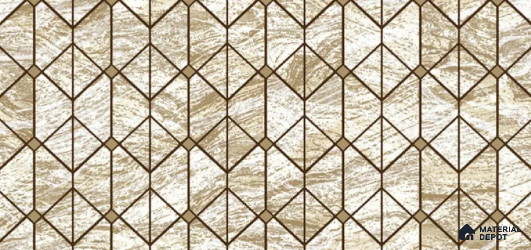 11303 | 10 Meter x 21 Inch Non Woven Geometric Look Wallpaper - 57 Sq. Ft. | Minimum 15% wastage during installation