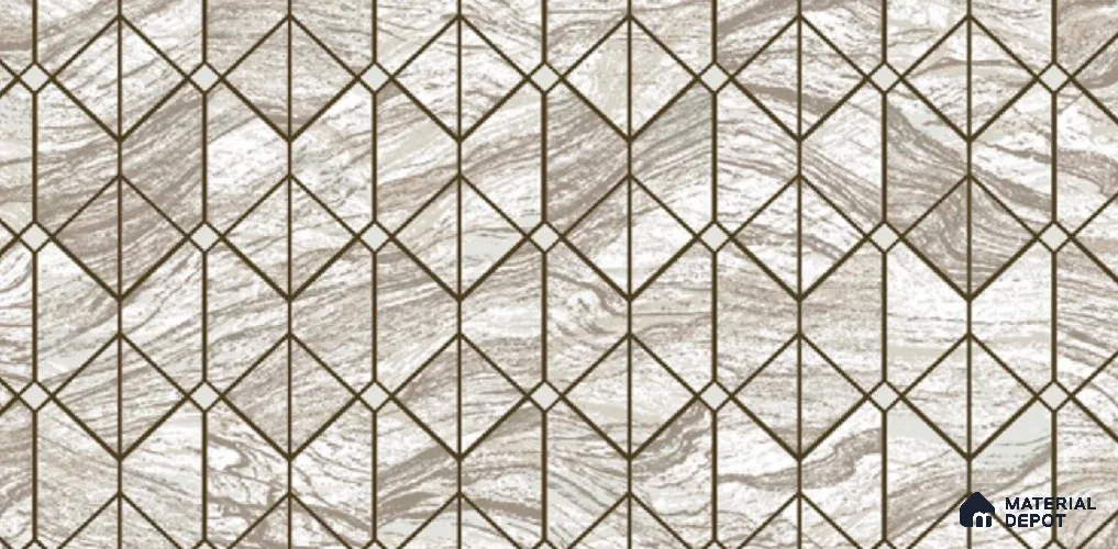 11304 | 10 Meter x 21 Inch Non Woven Geometric Look Wallpaper - 57 Sq. Ft. | Minimum 15% wastage during installation