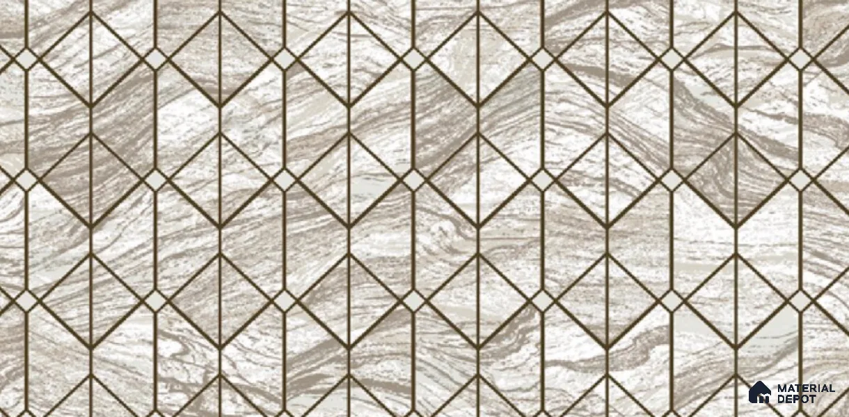 11304 | 10 Meter x 21 Inch Non Woven Geometric Look Wallpaper - 57 Sq. Ft. | Minimum 15% wastage during installation