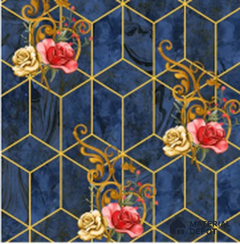 WT0103 | 10 Meter x 21 Inch PVC Geometric Look Wallpaper - 57 Sq. Ft. | Minimum 15% wastage during installation