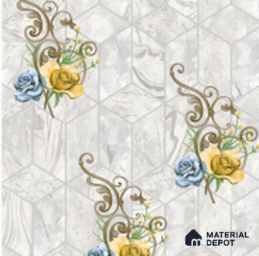WT0106 | 10 Meter x 21 Inch PVC Geometric Look Wallpaper - 57 Sq. Ft. | Minimum 15% wastage during installation