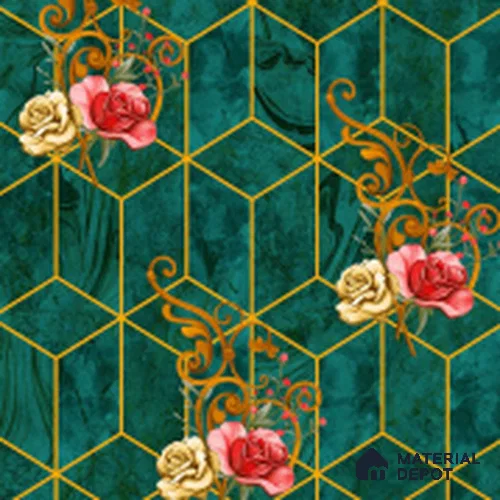 WT0101 | 10 Meter x 21 Inch PVC Geometric Look Wallpaper - 57 Sq. Ft. | Minimum 15% wastage during installation