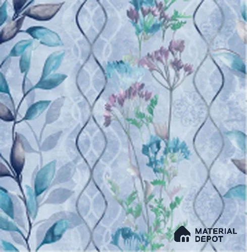 WT1003 | 10 Meter x 21 Inch PVC Florals Look Wallpaper - 57 Sq. Ft. | Minimum 15% wastage during installation