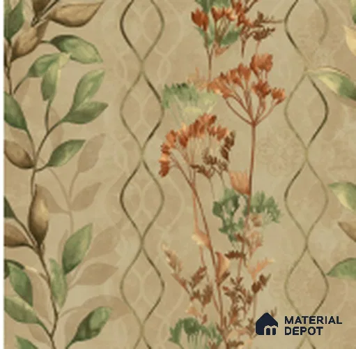 WT1004 | 10 Meter x 21 Inch PVC Florals Look Wallpaper - 57 Sq. Ft. | Minimum 15% wastage during installation