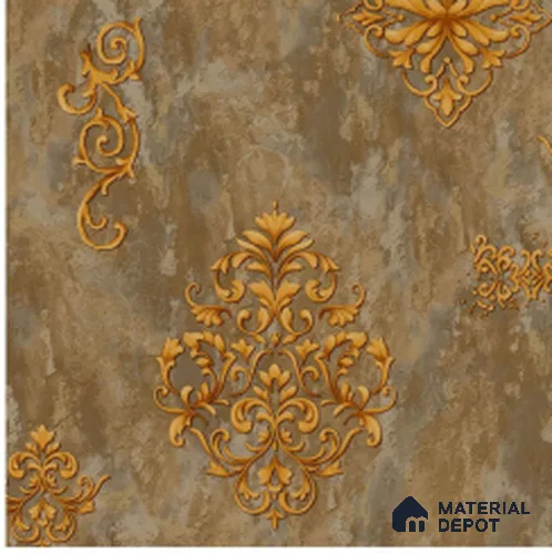 WT1402 | 10 Meter x 21 Inch PVC Damask Look Wallpaper - 57 Sq. Ft. | Minimum 15% wastage during installation