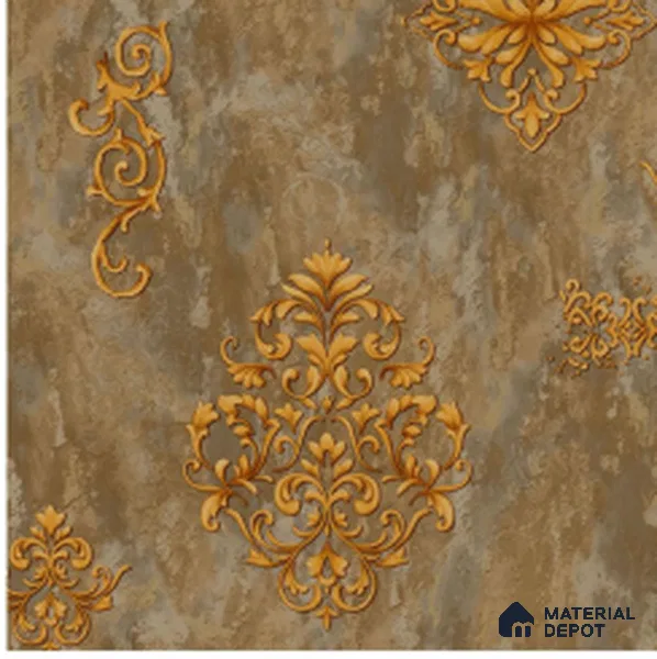 WT1402 | 10 Meter x 21 Inch PVC Damask Look Wallpaper - 57 Sq. Ft. | Minimum 15% wastage during installation