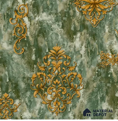 WT1403 | 10 Meter x 21 Inch PVC Damask Look Wallpaper - 57 Sq. Ft. | Minimum 15% wastage during installation