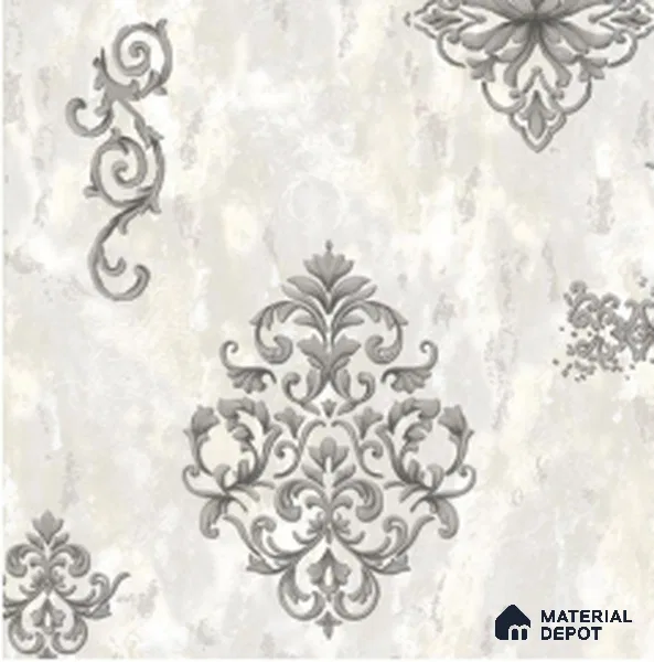 WT1401 | 10 Meter x 21 Inch PVC Damask Look Wallpaper - 57 Sq. Ft. | Minimum 15% wastage during installation