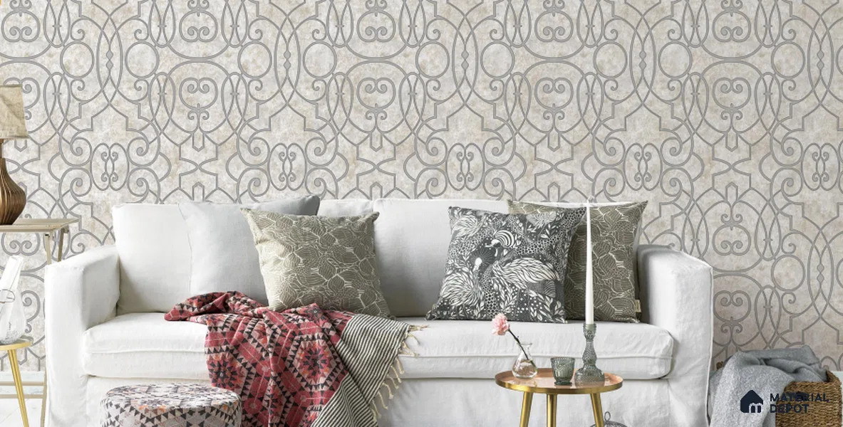 WT0602 | 10 Meter x 21 Inch PVC Patterned Look Wallpaper - 57 Sq. Ft. | Minimum 15% wastage during installation
