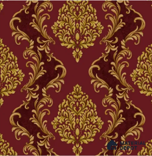 WT0804 | 10 Meter x 21 Inch PVC Damask Look Wallpaper - 57 Sq. Ft. | Minimum 15% wastage during installation