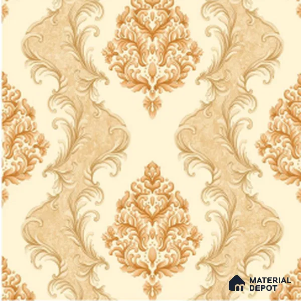 WT0806 | 10 Meter x 21 Inch PVC Damask Look Wallpaper - 57 Sq. Ft. | Minimum 15% wastage during installation