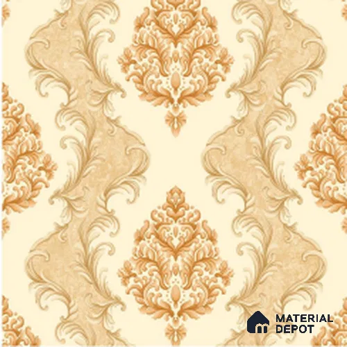 WT0806 | 10 Meter x 21 Inch PVC Damask Look Wallpaper - 57 Sq. Ft. | Minimum 15% wastage during installation