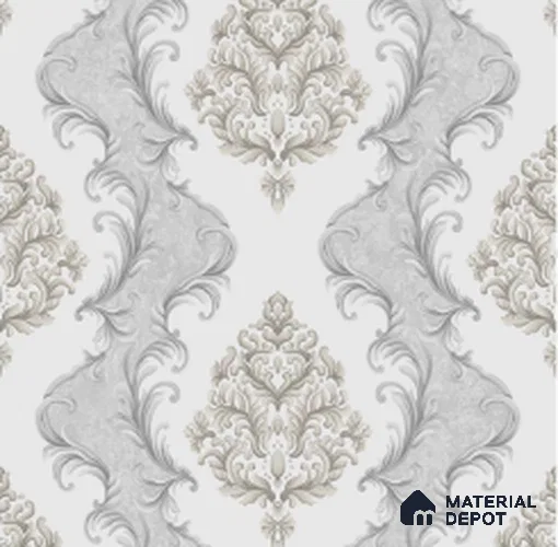 WT0801 | 10 Meter x 21 Inch PVC Damask Look Wallpaper - 57 Sq. Ft. | Minimum 15% wastage during installation