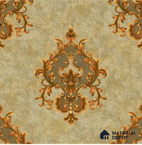 WT1704 | 10 Meter x 21 Inch PVC Damask Look Wallpaper - 57 Sq. Ft. | Minimum 15% wastage during installation