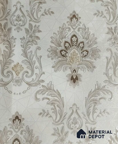 RD2503 | 5 Meter x 42 Inch PVC Damask Look Wallpaper - 57 Sq. Ft. | Minimum 15% wastage during installation
