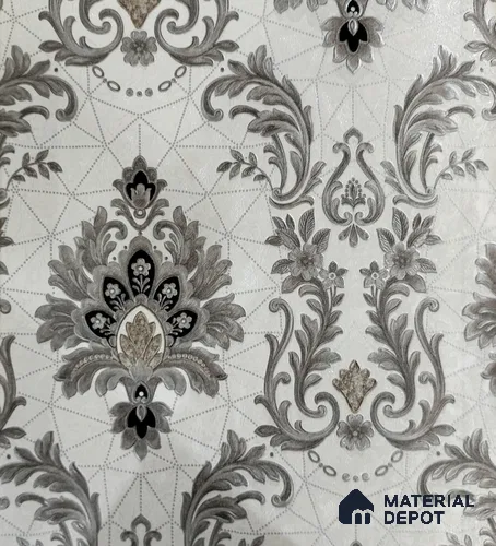 RD2504 | 5 Meter x 42 Inch PVC Damask Look Wallpaper - 57 Sq. Ft. | Minimum 15% wastage during installation
