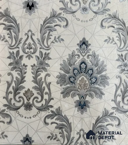 RD2506 | 5 Meter x 42 Inch PVC Damask Look Wallpaper - 57 Sq. Ft. | Minimum 15% wastage during installation