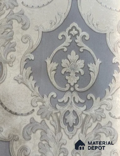 RD2508 | 5 Meter x 42 Inch PVC Damask Look Wallpaper - 57 Sq. Ft. | Minimum 15% wastage during installation