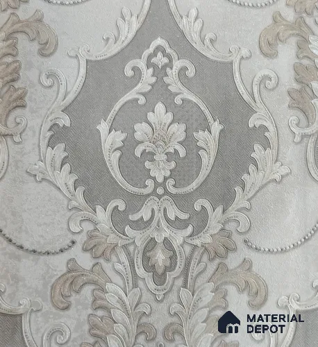 RD2509 | 5 Meter x 42 Inch PVC Damask Look Wallpaper - 57 Sq. Ft. | Minimum 15% wastage during installation