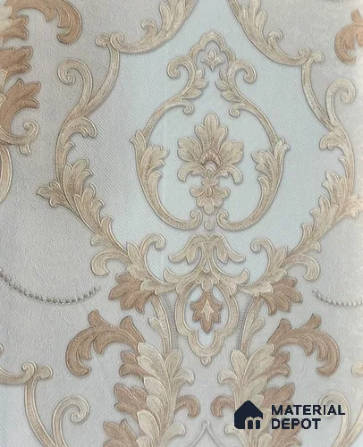 RD2510 | 5 Meter x 42 Inch PVC Damask Look Wallpaper - 57 Sq. Ft. | Minimum 15% wastage during installation