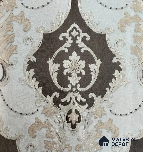 RD2511 | 5 Meter x 42 Inch PVC Damask Look Wallpaper - 57 Sq. Ft. | Minimum 15% wastage during installation