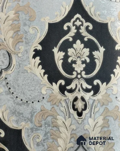 RD2507 | 5 Meter x 42 Inch PVC Damask Look Wallpaper - 57 Sq. Ft. | Minimum 15% wastage during installation