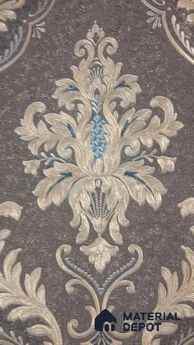 RD2530 | 5 Meter x 42 Inch PVC Damask Look Wallpaper - 57 Sq. Ft. | Minimum 15% wastage during installation