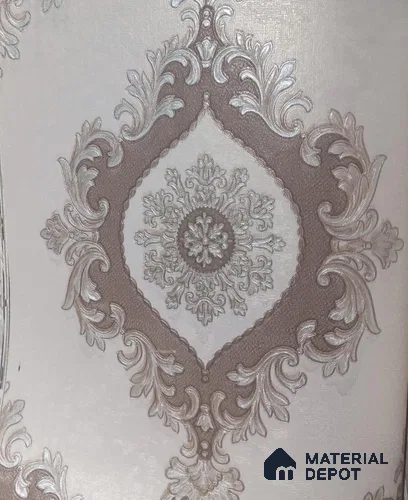RD2546 | 5 Meter x 42 Inch PVC Damask Look Wallpaper - 57 Sq. Ft. | Minimum 15% wastage during installation