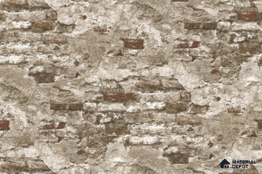 23869 | 10 Meter x 21 Inches Brick Look Wallpaper - 57.41 Sq. Ft. | Minimum 15% wastage during installation