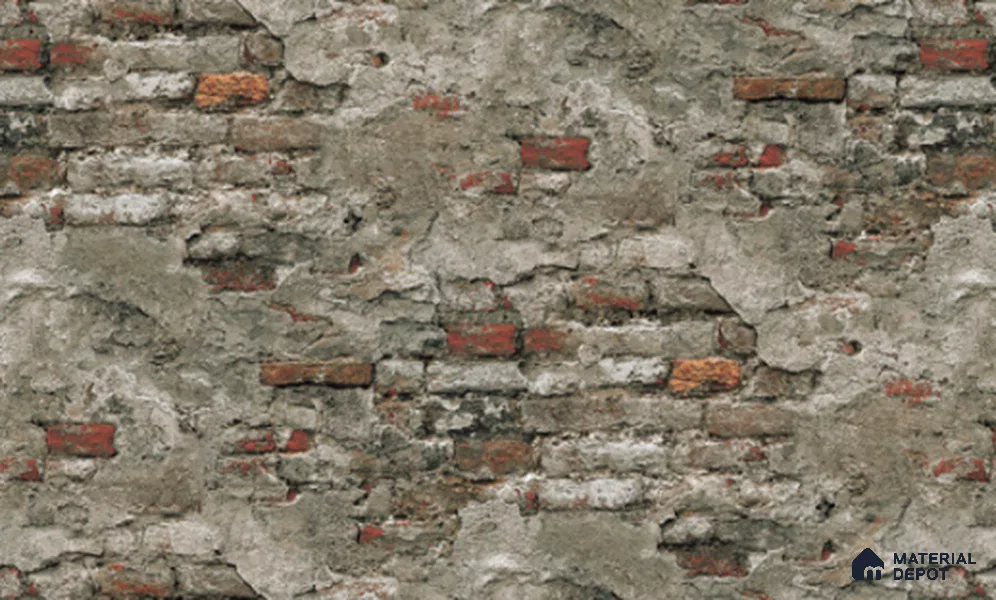 23870 | 10 Meter x 21 Inches Brick Look Wallpaper - 57.41 Sq. Ft. | Minimum 15% wastage during installation