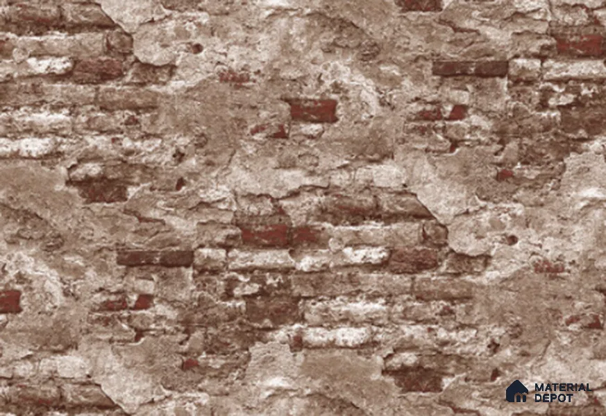23871 | 10 Meter x 21 Inches Brick Look Wallpaper - 57.41 Sq. Ft. | Minimum 15% wastage during installation
