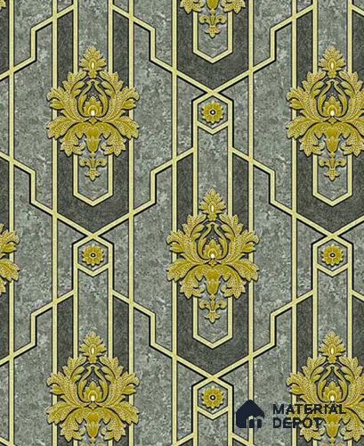 V-524 | 5 Meter x 42 Inch PVC Damask Look Wallpaper - 57 Sq. Ft.
