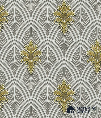 V-539 | 5 Meter x 42 Inch PVC Damask Look Wallpaper - 57 Sq. Ft.