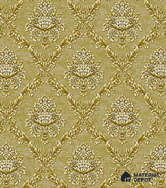V-550 | 5 Meter x 42 Inch PVC Damask Look Wallpaper - 57 Sq. Ft.