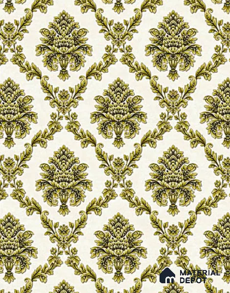 V-551 | 5 Meter x 42 Inch PVC Damask Look Wallpaper - 57 Sq. Ft.