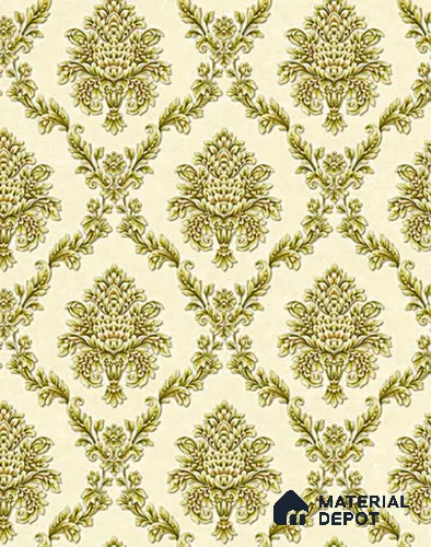 V-552 | 5 Meter x 42 Inch PVC Damask Look Wallpaper - 57 Sq. Ft.