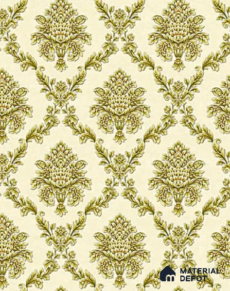 V-552 | 5 Meter x 42 Inch PVC Damask Look Wallpaper - 57 Sq. Ft.