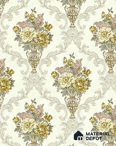 V-555 | 5 Meter x 42 Inch PVC Florals Look Wallpaper - 57 Sq. Ft.